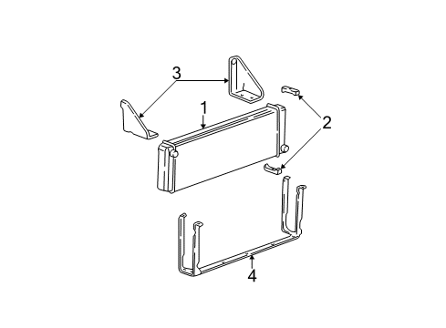 2004 Ford F-150 Heritage Intercooler Intercooler Bracket Diagram for XL3Z-8C384-AA