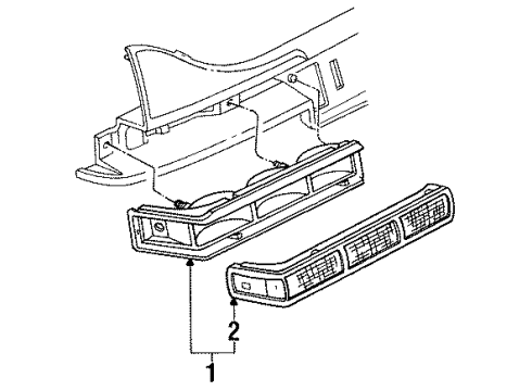 1989 Cadillac Seville Tail Lamps Lamp Asm-Rear Diagram for 5975550