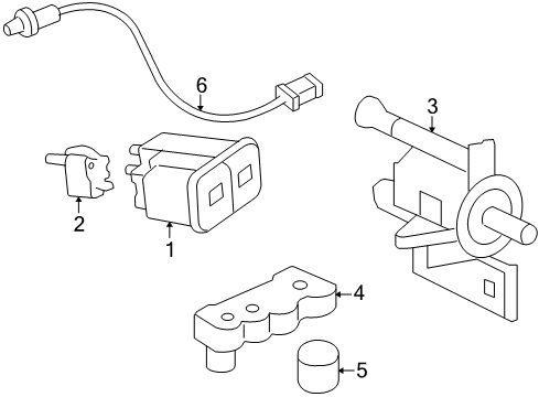 2008 Pontiac Solstice Powertrain Control Canister Asm-Evap Emission (W/O Vent Valve So Diagram for 15250111