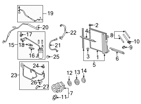 2008 Ford Explorer Sport Trac Air Conditioner Compressor Diagram for 8L2Z-19703-C