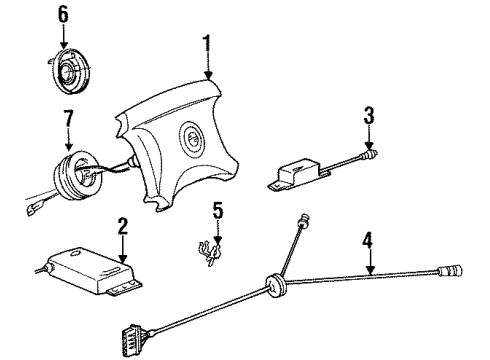 1994 BMW 850Ci Air Bag Components Bracket, Plug Connection Black Diagram for 61131378908