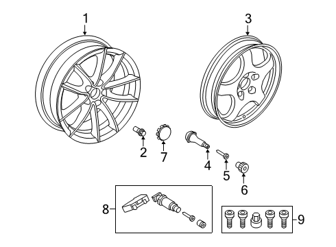 2022 Toyota GR Supra Wheels Clamp Nut Diagram for 90118-WA293