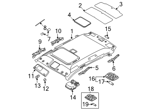 2010 Kia Sportage Interior Trim - Roof Lamp Assembly-OVERHEADEAD Console Diagram for 928202E000EZ