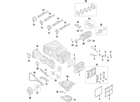 2015 Scion FR-S Engine Parts, Mounts, Cylinder Head & Valves, Camshaft & Timing, Oil Pan, Oil Pump, Crankshaft & Bearings, Pistons, Rings & Bearings, Variable Valve Timing Chain Guide Diagram for SU003-00190