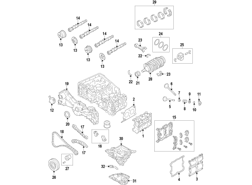 2015 Scion FR-S Engine Parts, Mounts, Cylinder Head & Valves, Camshaft & Timing, Oil Pan, Oil Pump, Crankshaft & Bearings, Pistons, Rings & Bearings, Variable Valve Timing Chain Guide Diagram for SU003-00194