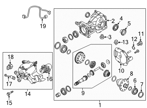 2021 Hyundai Tucson Axle & Differential - Rear Gear Set-Drive Diagram for 53030-3B520