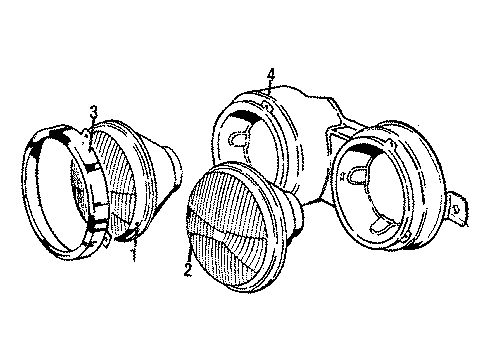 1984 BMW 528e Headlamps Supporting Frame Left Diagram for 63121367515