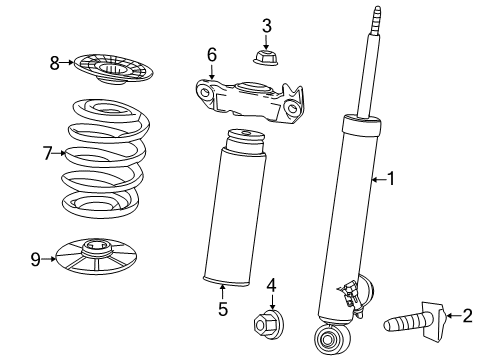 2016 Chevrolet Malibu Limited Shocks & Components - Rear Rear Coil Spring Diagram for 22816872