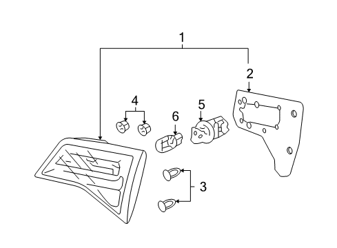 2010 Acura MDX Bulbs Gasket Diagram for 34152-STX-A11