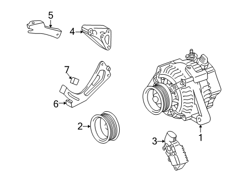 1998 Lexus ES300 Alternator Reman Alternator Diagram for 27060-20070-84