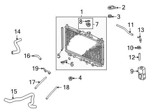 2000 Honda Accord Radiator & Components HOSE, O/CLR (360MM) Diagram for 25212-PAA-305