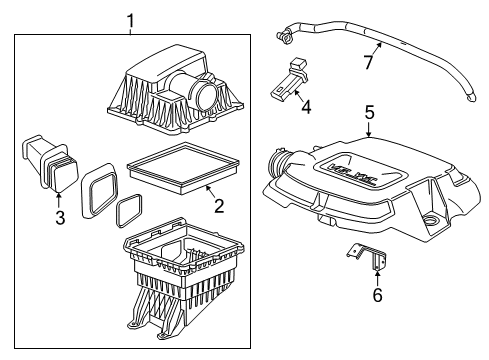 2015 GMC Canyon Powertrain Control PCV Tube Diagram for 12670772