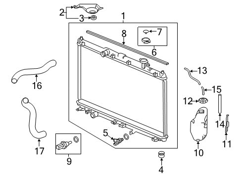 2015 Honda Accord Powertrain Control Hose, Water Upper Diagram for 19501-5A2-A01