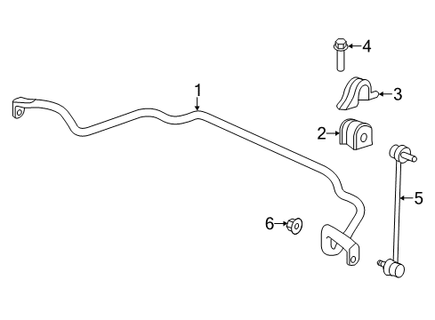 2015 Honda Odyssey Stabilizer Bar & Components - Front Bolt-Washer (10X25) Diagram for 93402-10025-08