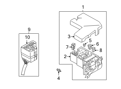 2002 Dodge Stratus Electrical Components Relay Block Diagram for MR502415