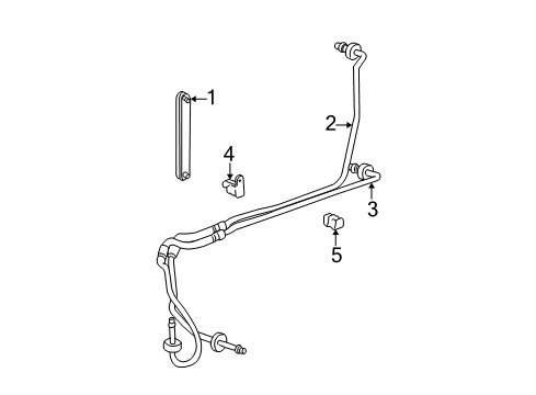 2005 Chevrolet Impala Trans Oil Cooler Cooler Pipe Diagram for 15264588