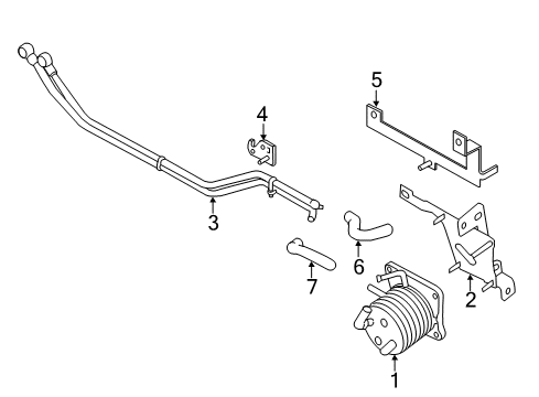 2017 Infiniti Q70 Trans Oil Cooler Cooler Assembly-Oil Diagram for 21606-1MG0B