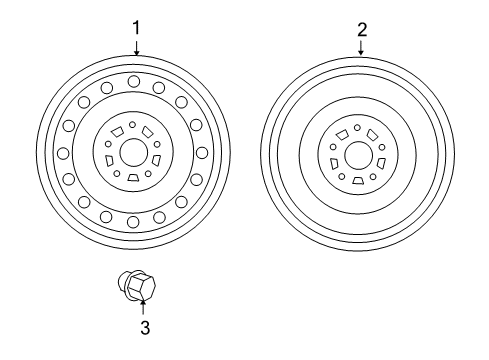2009 Scion xB Wheels Wheel Cover Diagram for PZ328-52004