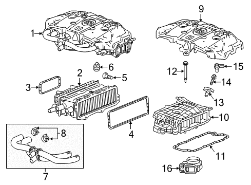 2018 Cadillac CT6 Intercooler Intercooler Diagram for 12673394