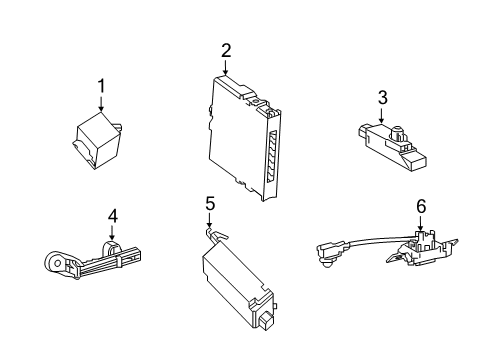 2019 Toyota Avalon Keyless Entry Components Receiver Diagram for 897B0-07040