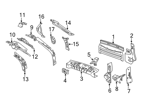2016 GMC Terrain Rear Body Reinforcement Diagram for 20938282