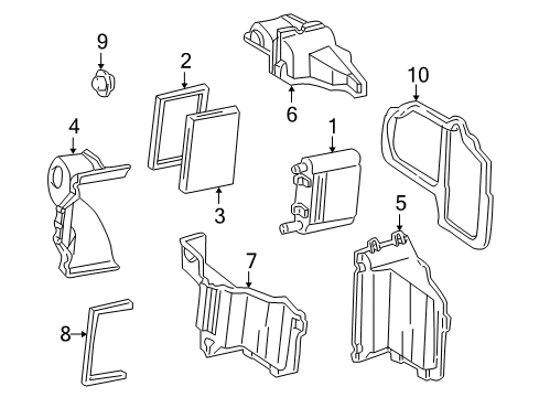 1996 GMC Jimmy Blower Motor & Fan Filter, A/C Evaporator Air Diagram for 52458577