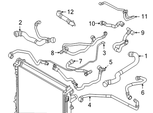 2021 BMW X5 Hoses & Lines HOSE ELECTRIC COOLANT PUMP Diagram for 17129894781