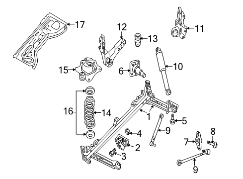 2006 Chrysler PT Cruiser Rear Suspension Rear Coil Spring Diagram for 5085423AB