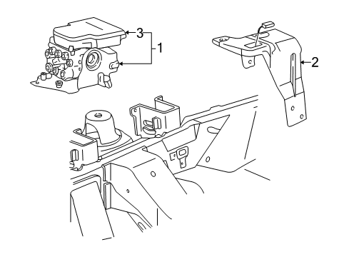 2000 Ford Expedition ABS Components Control Module Diagram for YL1Z-2C065-AA