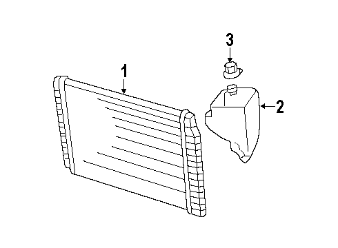 1988 Buick Riviera Radiator & Components Cooler Asm, Trans Fluid Diagram for 52487851