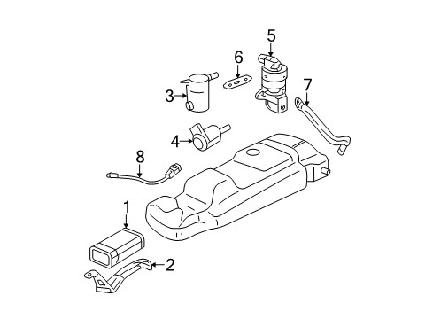 2007 Buick Rendezvous EGR System EGR Pipe Diagram for 12602651