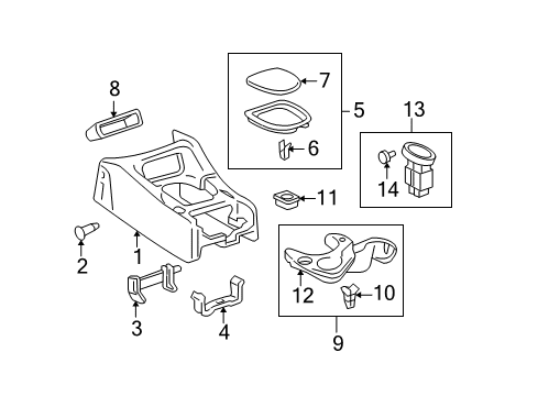 2006 Toyota Tundra Heated Seats Compartment Diagram for 58825-0C021