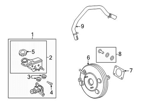 2022 Hyundai Tucson Dash Panel Components BOOSTER ASSY-BRAKE Diagram for 59110-CW200