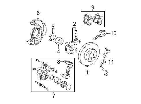 2006 Toyota Matrix Anti-Lock Brakes Actuator Assembly Diagram for 44050-01060