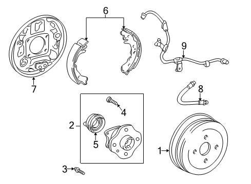 Diagram for 2000 Toyota Echo Anti-Lock Brakes 