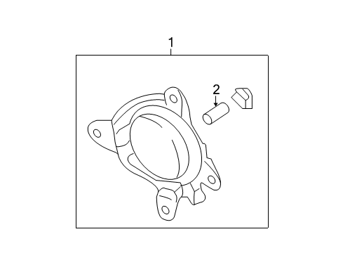 2008 Kia Spectra5 Bulbs Front Fog Lamp Assembly, Right Diagram for 922021L000