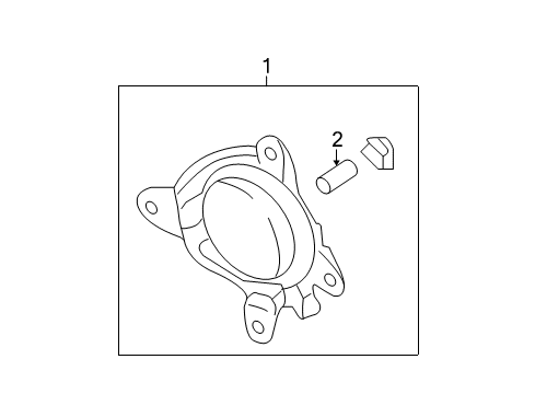 2008 Kia Spectra5 Bulbs Front Fog Lamp Assembly, Left Diagram for 922011L000