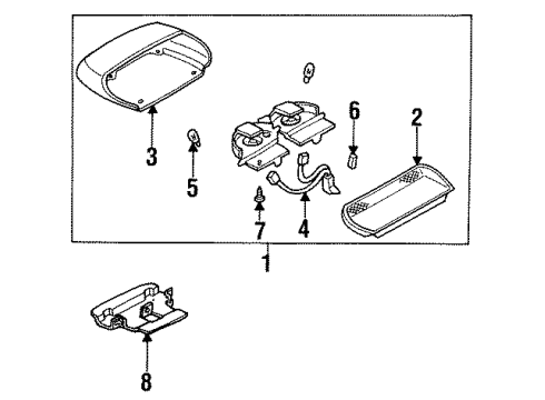 1996 Infiniti Q45 Bulbs Lamp Assembly-Stop Diagram for 26590-67U02