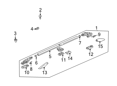 2007 Honda Pilot Luggage Carrier Nut, Special (6MM) Diagram for 90305-SX0-000