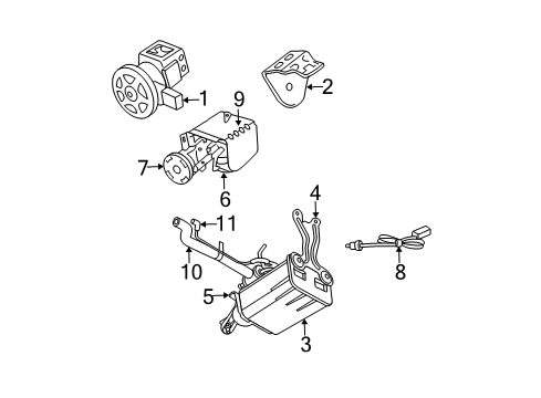 2002 Dodge Neon Emission Components Oxygen Sensor Diagram for 5269868AB