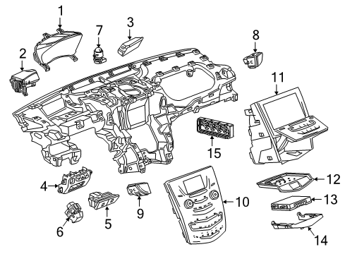 2016 Cadillac ATS Switches Instrument Light Rheostat Diagram for 22998821