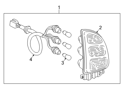 1999 Toyota RAV4 Bulbs Lens Diagram for 81551-42050