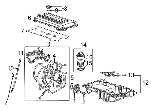 2006 Saturn Vue Filters Tube Asm, Oil Level Indicator Diagram for 12599897