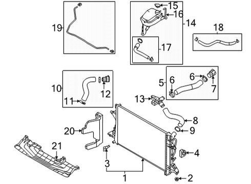 2021 Hyundai Elantra Radiator & Components Hose Assembly-Water Diagram for 25450-AA000
