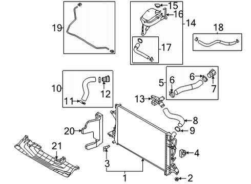 2021 Hyundai Elantra Radiator & Components Cap Assembly-Radiator Diagram for 25330-AA000