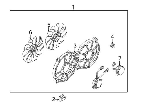 2014 Nissan Quest Cooling System, Radiator, Water Pump, Cooling Fan Mounting Rubber-Motor Diagram for 21592-1JB0A