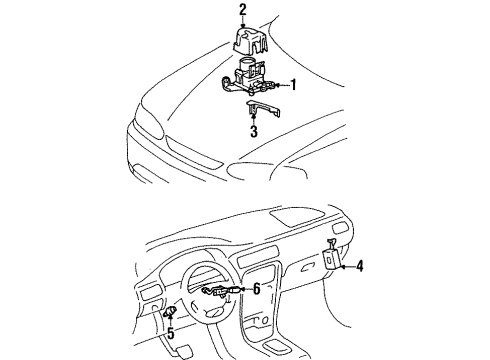 1998 Chevrolet Prizm Cruise Control System Servo, Cruise Control Diagram for 94857281