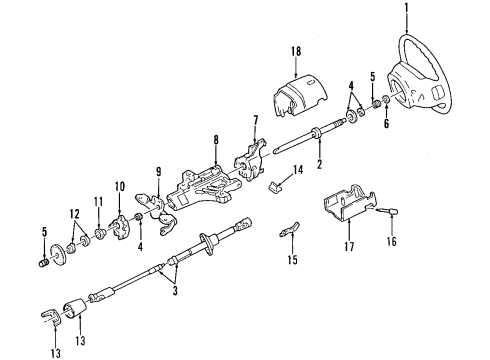 2002 Ford F-250 Super Duty Steering Column & Wheel, Steering Gear & Linkage Steering Wheel Cap Diagram for F4SZ-3L518-A