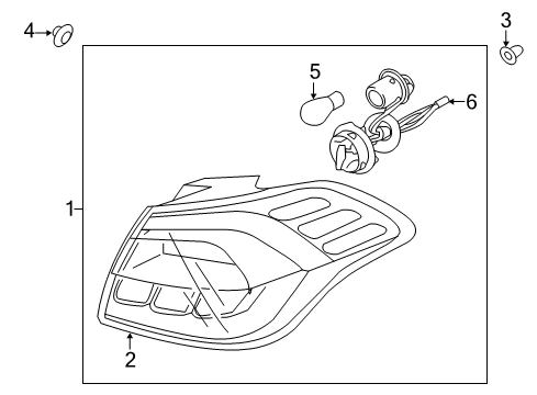 2015 Kia Forte5 Bulbs Lens & Housing-Rear Combination Outside Diagram for 92410A7130