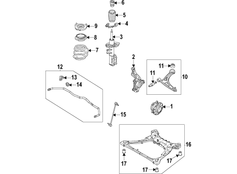 2021 Kia K5 Front Suspension Components, Lower Control Arm, Stabilizer Bar Bar Assembly-Fr STABILIZ Diagram for 54810L1900